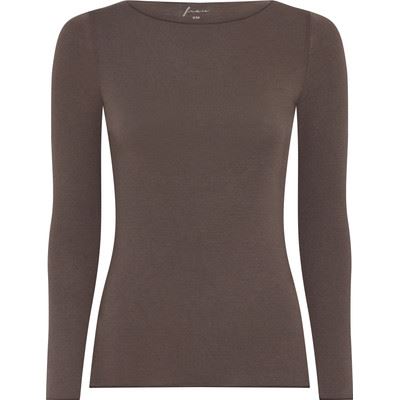 FRAU TOP, LIMA CASHMERE LS BOATNECK TOP, COFFEE QUARTZ